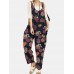 Tribal Flower Print Wide Leg Jumpsuit For Women